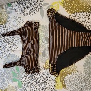 Xhilaration 🦋XL black & Metallic Bronze Bikini set